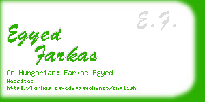 egyed farkas business card